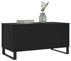 Fekete szerelt fa dohányzóasztal 90x44,5x45 cm