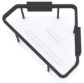 NIMCO Ki-14003-B-90 - Zuhany falipolc KIBO matt fekete/fehér