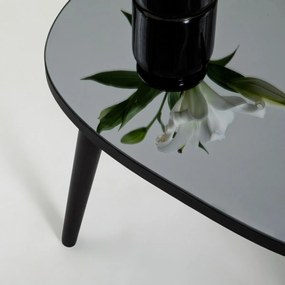Gusto Black konferenciaasztal sötét üveggel