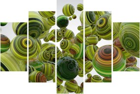 Csíkos gömbök képe (150x105 cm)