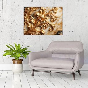 Üveg kép - Márvány arannyal (70x50 cm)