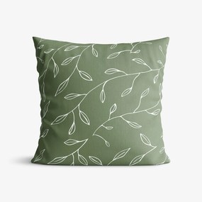 Goldea pamut párnahuzat - tealevél mintás 50 x 60 cm