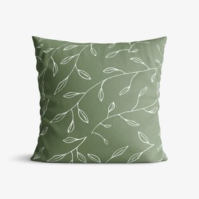 Goldea pamut párnahuzat - tealevél mintás 50 x 70 cm