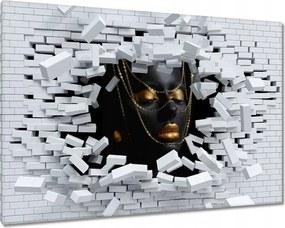 Vászonkép 120x80 Arannyal bevont fej