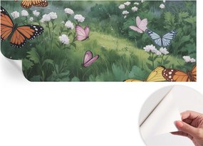 Fotótapéta Fali tapéta Hálószobába és Nappaliba Pillangók a réten 250x104 cm