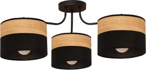 Felületre szerelhető csillár ALBA 3xE27/15W/230V, átmérő 66 cm, fekete/barna