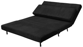 Antracitszürke kordbársony kinyitható kanapé 140 cm Mallory – Støraa