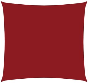 piros négyzet alakú oxford-szövet napvitorla 3 x 3 m