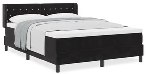 Boxspring Ágy Matrac Kárpit Fekete 140x200 cm