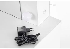 Öltözködő asztal LED világítással HOLLYWOOD 140x94 cm fehér