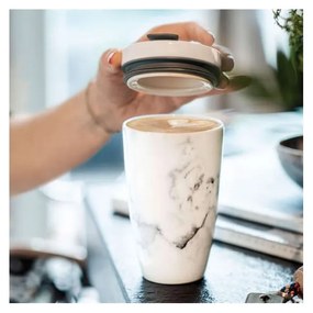 Like To Go szürke-fehér porcelán utazóbögre, 350 ml - Villeroy &amp; Boch