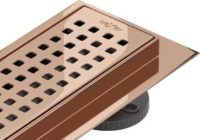 Mexen Flat 360° M08 forgatható vonalmenti vízelvezető 80 cm, rózsaarany - 1625080-40