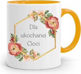 Sárga Bögre Ajándék Szeretett Nagynénjének fényképes nyomtatással