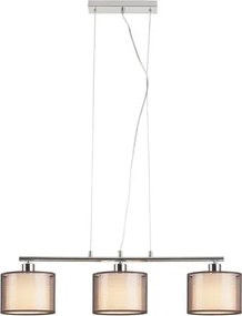 Rabalux függeszték e27 3x60w króm/barna anastasia