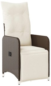 9 részes barna polyrattan kerti bisztrógarnitúra párnákkal