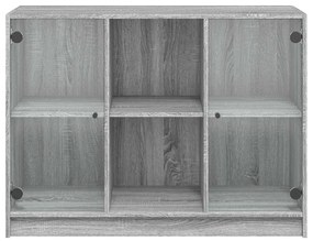 szürke sonoma színű szerelt fa tálalószekrény 102x37x75,5 cm