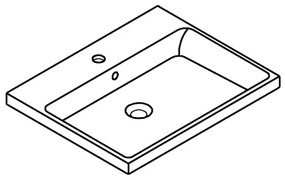 GROHE 3947900H - Mosdó CUBE CERAMIC 600 × 490 mm kerámia/fehér