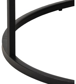 Fehér kerek dohányzóasztal márvány dekoros asztallappal ø 80 cm Spiro – Actona