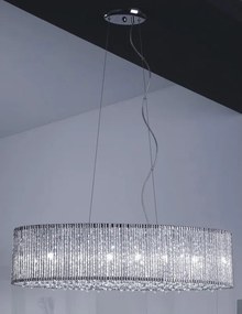 Italux glamour modern függeszték anabella átlátszó ezüstre festett itxp0207-06e-f4ql