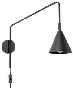 Fekete konnektorhoz csatlakoztatható fali lámpa Zylo – Sollux