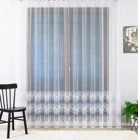 Fehér Függöny Mintás Dísz Jacquard Szalaggal 450x190