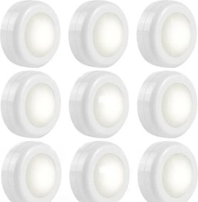 Vezeték nélküli Rgb Led lámpák távirányítóval Szekrényvilágítás Éjjeli lámpák 9db