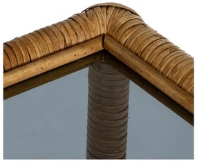 Natúr színű dohányzóasztal üveg asztallappal 40x90 cm – Ixia