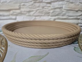 Dekorációs tálca boho zsinóros kerek 24 cm 3D nyomtatás