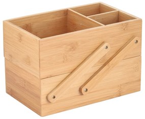 Natúr színű bambusz fürdőszobai rendszerező kozmetikumokhoz Isalys – MSV