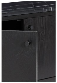 Fekete egzotikus fa alacsony komód 120x51 cm Nobu – Hübsch
