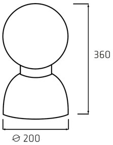 Helios 306-WLG223 - LED Kültéri lámpa WORK GLOBE 2 LED/23W/230V IP44