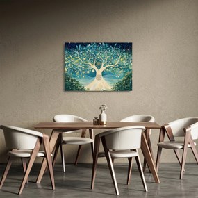 Üveg kép – Mágikus fa spirálokkal (70x50 cm)