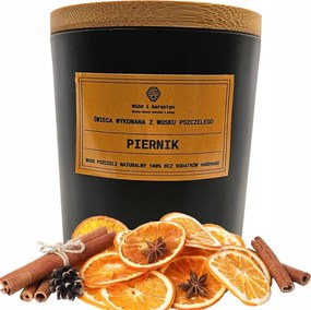 Ízesített gyertya Mézeskalács illatú méhviasz tégelyben 250 ml