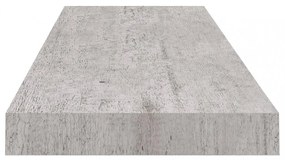 4 db betonszürke MDF lebegő fali polc 80 x 23,5 x 3,8 cm