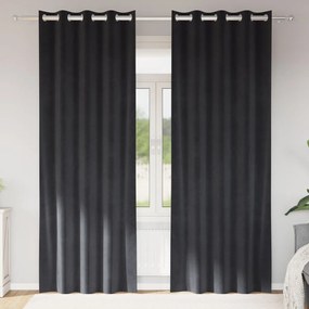 Függönyök függönyökkel 2 pcs Sötétszürke 140 x 225 cm Bársony