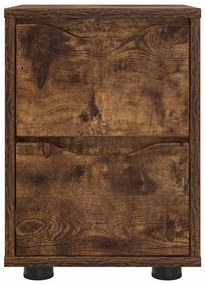 vidaXL Éjjeliszekrények 2 pcs Füstölt tölgy 30,5 x 30 x 43 cm Faanyag