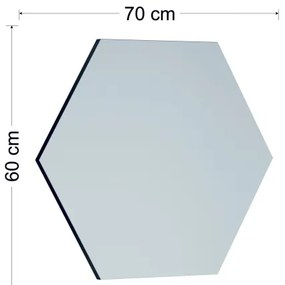 Fali tükör ZEO 60x70 cm fekete