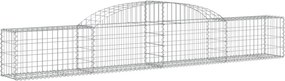 vidaXL íves horganyzott vas gabion kosár 300 x 30 x 40/60 cm