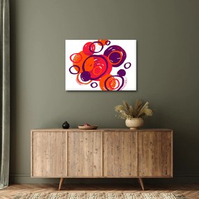 Kép - Motívum körökkel meleg színekben (70x50 cm)