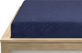 Frottír gumis lepedő EXCLUSIVE tengerészkék 90 x 200 cm