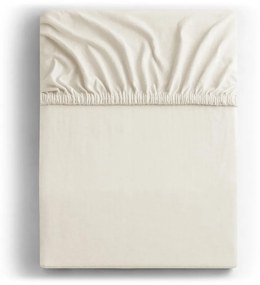 Amber Collection krémes fehér lepedő, 200-220 x 200 cm - DecoKing