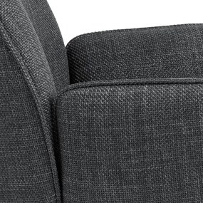 Sötétszürke kárpitozott karfás étkezőfotel szett 2 db-os Glenda – Actona