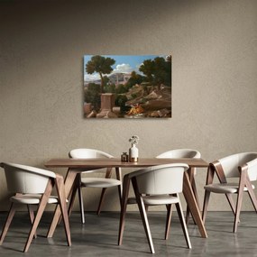 Üveg kép - Nicolas Poussin, Landscape with Saint John on Patmos, reprodukciók (70x50 cm)