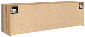 kézműves tölgy szerelt fa fali fürdőszobaszekrény 100x25x30 cm