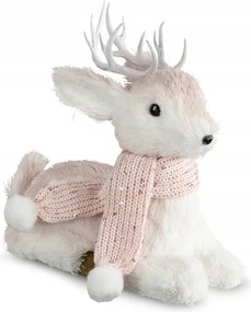 Karácsonyi figura, szarvas, 21x10x24 cm, fehér, 173