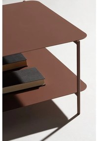 Terrakotta színű fém dohányzóasztal 70x73 cm Beatrix – MOME