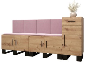 Előszobabútor Amanda 17 (artisan tölgy + rózsaszín). 1086002