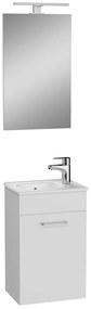 Fürdőszobai szett mosdókagylóval, tükörrel és világítással Vitra Mia 39x61x28 cm fehér fényes MIASET40B