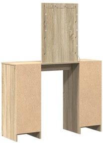 Piperasztal LED világítással Sonoma tölgyben, 102x33x135 cm