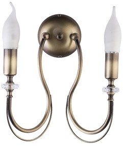 Jupiter 1636 - Fali lámpa MELANI 2xE14/40W/230V bronz patina